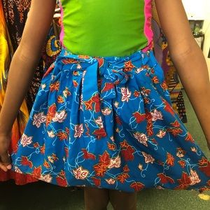 African Ankara girls/kids knee length skirt